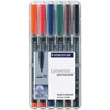 Afbeelding van viltstift Staedtler Lumocolor 317  M 1.0mm 6 kleuren - permanent