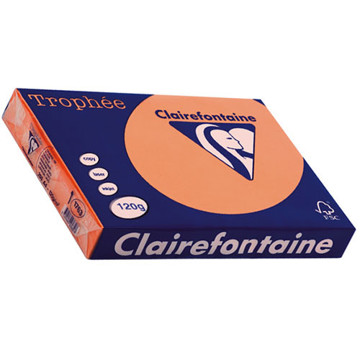 Afbeeldingen van kopieerpapier Clairefontaine Trophee A4 120gr 250vel 1763 fel oranje