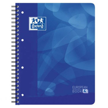 Afbeeldingen van notitieboek Oxford Projectbook    A4 gelijnd 120vel 90gr spiraal -4gaats blauw