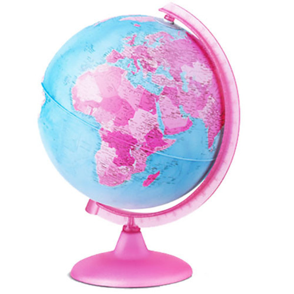 Afbeelding van globe Tecnodidattica 25cm Pink met verlichting