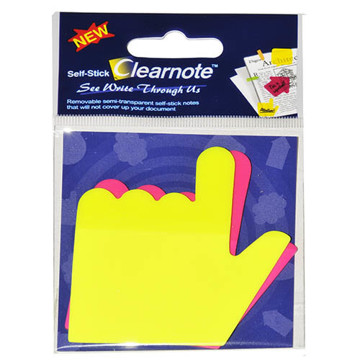 Afbeeldingen van memoblok Stick'N 76x76mm  30vel neongeel / -roze - hand