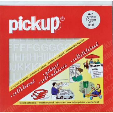 Afbeeldingen van plakletters Pickup Helvetica 10mm wit