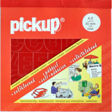 Afbeeldingen van plakletters Pickup Largo 30mm rood