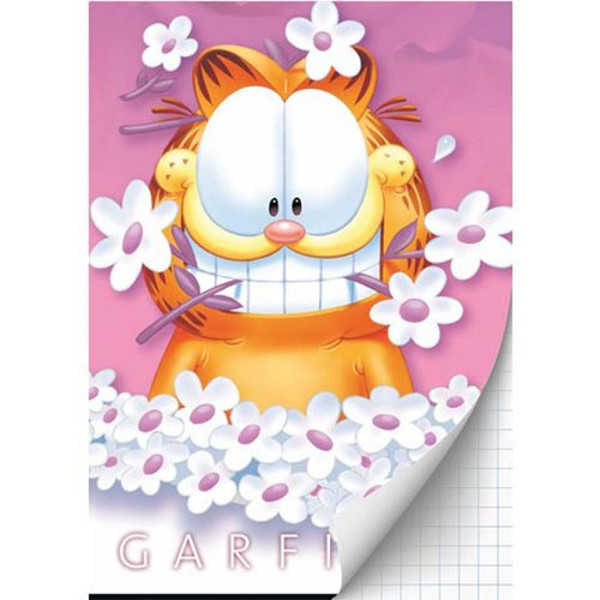 Afbeelding van schrift A4 Garfield girls ruit 10mm   40vel