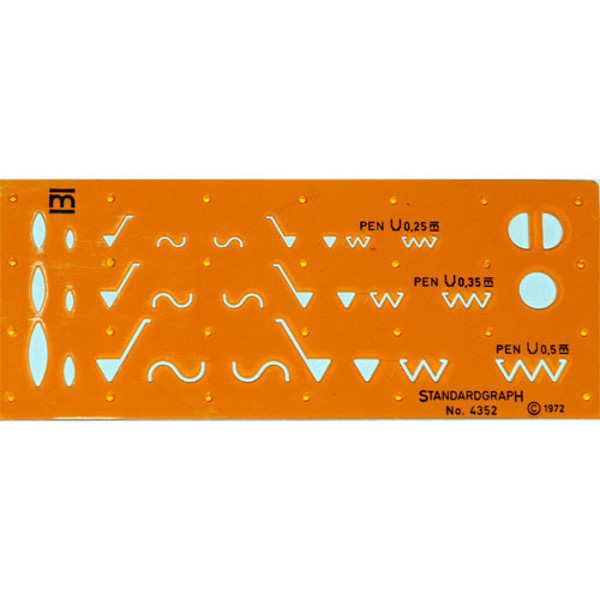 Afbeelding van sjabloon Standardgraph 4352 werktuigbouw Surface Finish Symbols