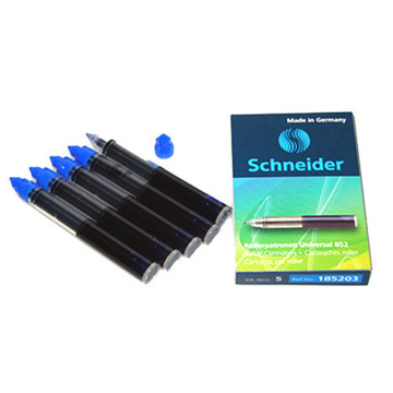 rollerpenvulling Schneider universal 852 blauw - 5stuks