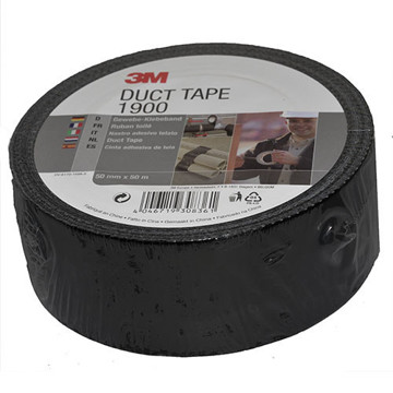 plakband 3M 1900 Duct Tape 50mm x 50m zwart