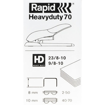 nietmachine Rapid HD70 tot 70vel blokhechter zwart