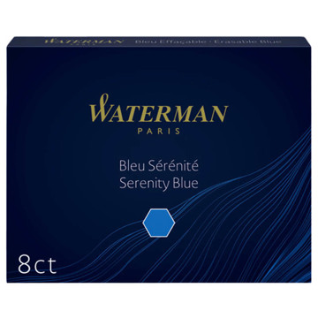 Waterman inktpatronen nr.23 standaard 8stuks Serenity Blue - blauw