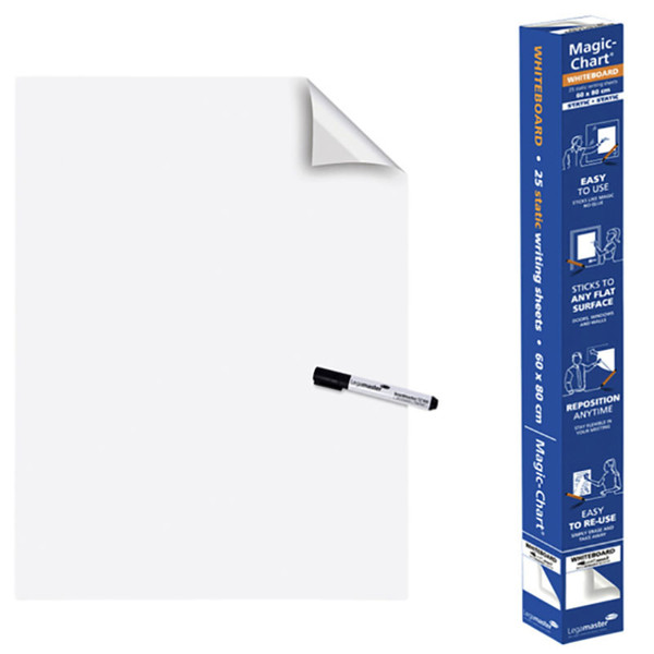 Afbeelding van magic-Chart LegaMaster Whiteboard 80x60cm 25vel wit