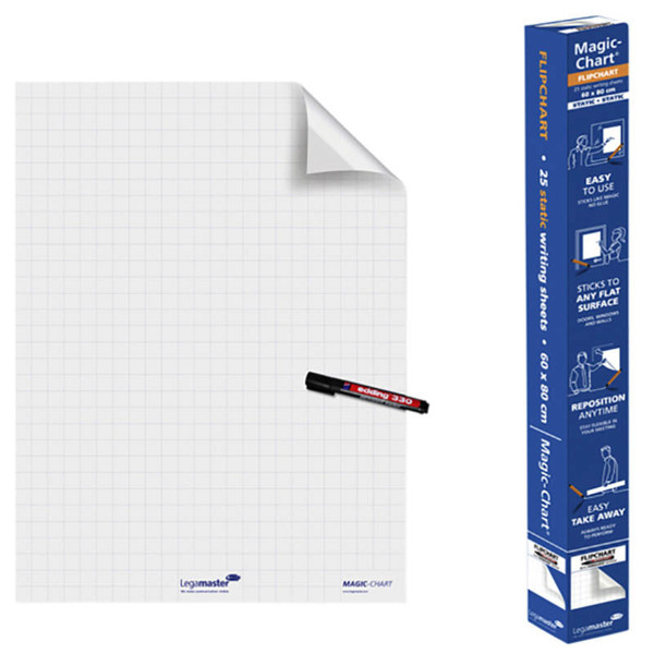 Afbeelding van magic-Chart LegaMaster Flipchart  80x60cm 25vel ruit