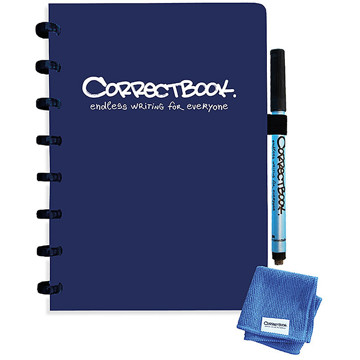 notitieboek Correctbook uitwisbaar en herbruikbaar A5 gelijnd 40blz Navy Blue