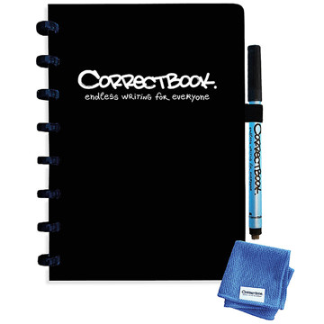 notitieboek Correctbook uitwisbaar en herbruikbaar A5 blanco 40blz Black