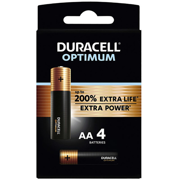 batterij Duracell Optimum AA - 4stuks penlite