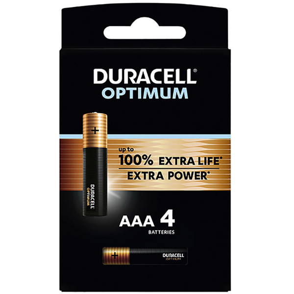 batterij Duracell Optimum AAA - 4stuks potloodcel