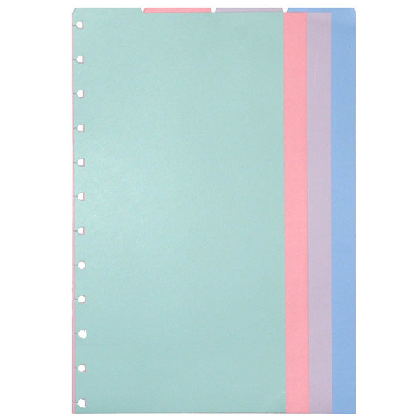 Afbeelding van Filofax Notebook A4  index 4-tabs pastel assorti