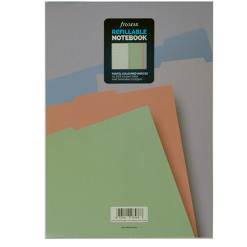 Afbeeldingen van Filofax Notebook A4  index 4-tabs pastel assorti