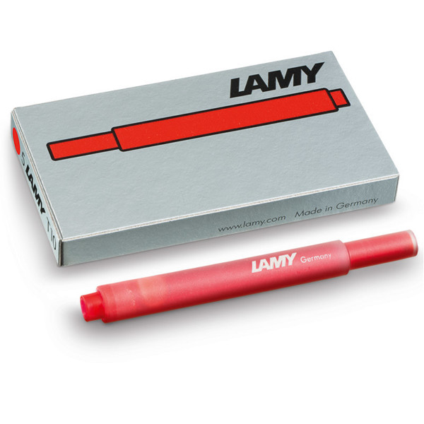 inktpatroon Lamy T10 rood 5stuks