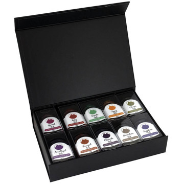 Afbeeldingen van Monteverde inktpot Gemstone set 10 kleuren 30ml