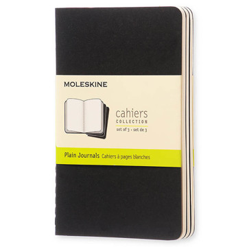 Afbeeldingen van Moleskine Cahier Journals Pocket blanco  zwart - 3stuks