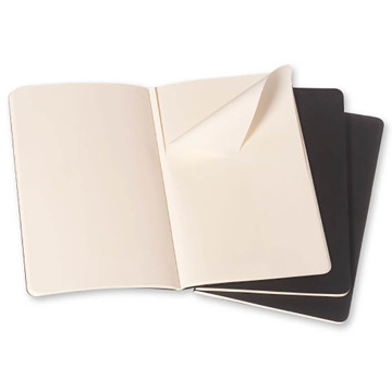 Afbeeldingen van Moleskine Cahier Journals Pocket blanco  zwart - 3stuks