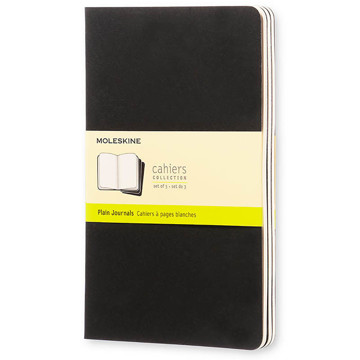 Afbeeldingen van Moleskine Cahier Journals Large blanco Black - 3stuks