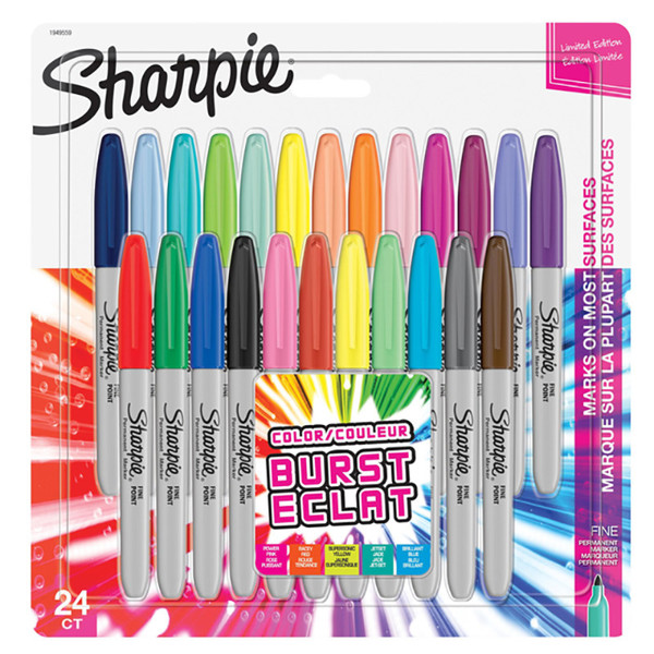 Viltstift Sharpie Colour Burst rond 0.9mm à 28 kleuren