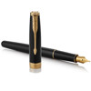 schrijfset Parker Sonnet balpen en vulpen Lacquer Black GT