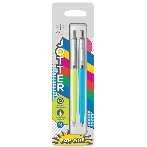 balpen Parker Jotter Original Popart 60s limegreen en skyblue