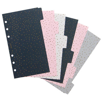 Afbeeldingen van Filofax Personal index 6-tabs Confetti assorti coloured