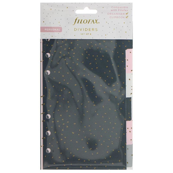 Afbeelding van Filofax Personal index 6-tabs Confetti assorti coloured
