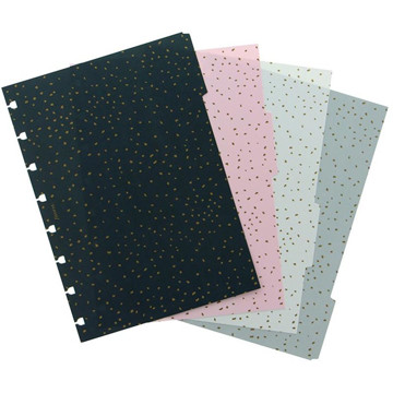 Afbeeldingen van Filofax Notebook A5  index  4-tabs Confetti assorti coloured