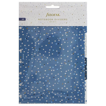 Afbeeldingen van Filofax Notebook A5  index  4-tabs Indigo assorti coloured