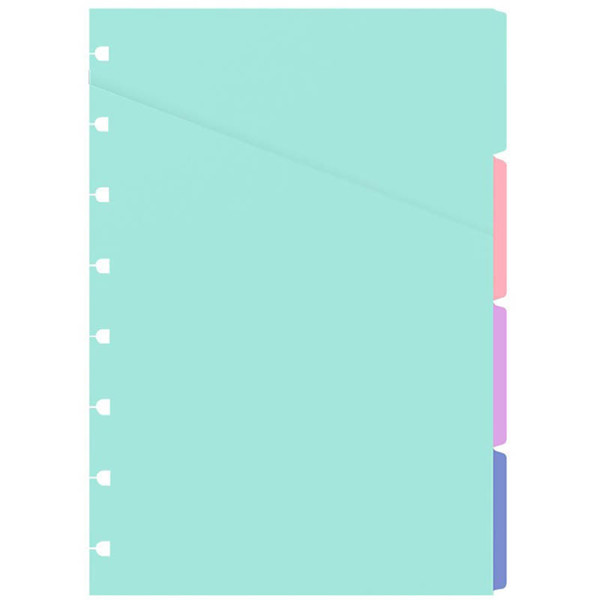 Afbeelding van Filofax Notebook A5  index  4-tabs pastel coloured