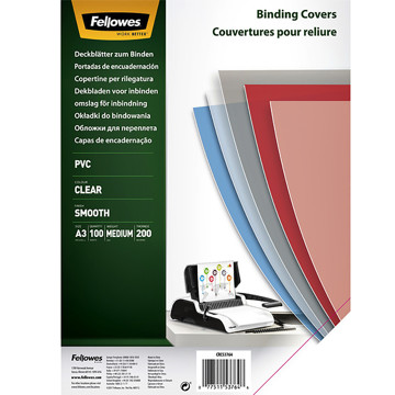 voorblad Fellowes A3 PVC 200micron 100stuks