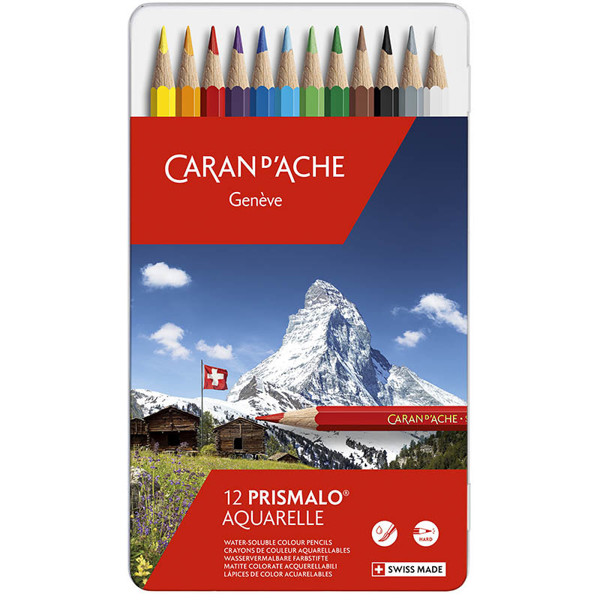 Afbeelding van kleurpotloden Caran d'Ache Prismalo 12 kleuren