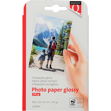 inkjetpapier Quantore 245gr 10x15cm 50vel glossy