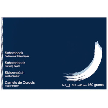 schetsboek Papyrus Professioneel A3+ 320x480mm 160gr 24vel spiraal 