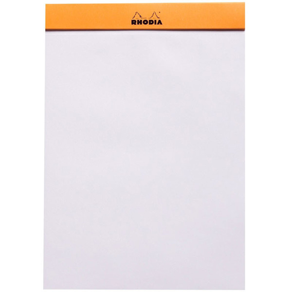 schrijfblok Rhodia No.19 A4+ blanco wit papier 80vel 80gr
