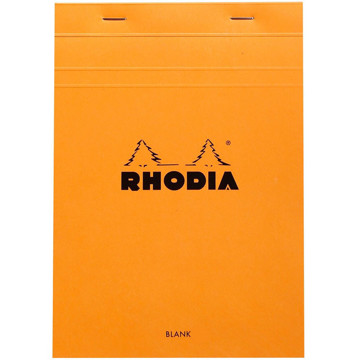 schrijfblok Rhodia No.19 A4+ blanco wit papier 80vel 80gr