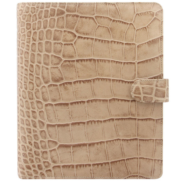 filofax A5  Classic Croc Fawn