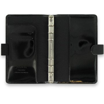 filofax Personal  Compact Patent Black