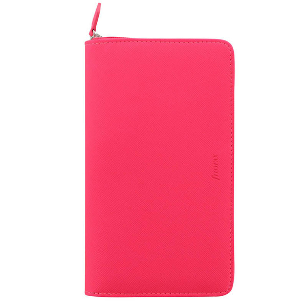 filofax Personal  Compact Saffiano fluoro pink + rits