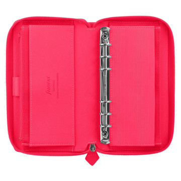 filofax Personal  Compact Saffiano fluoro pink + rits