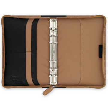 filofax Personal  Nappa Taupe & Black + rits