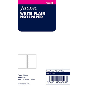 filofax Pocket papier blanco wit