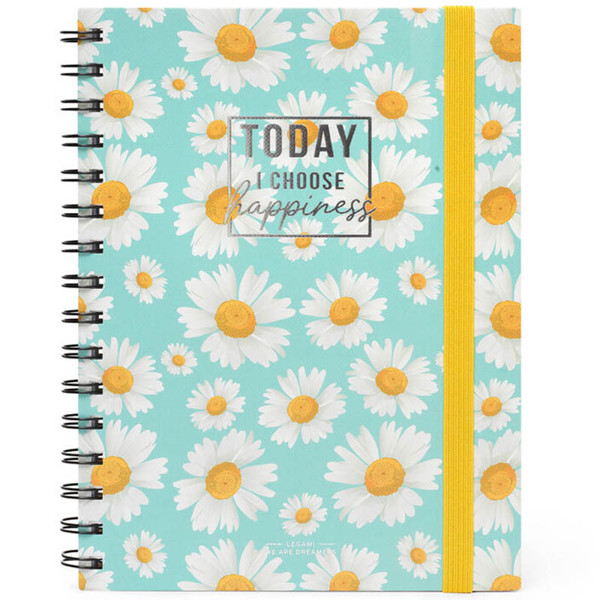 notitieboek Legami Large spiraal 160x210mm gelijnd - Daisy