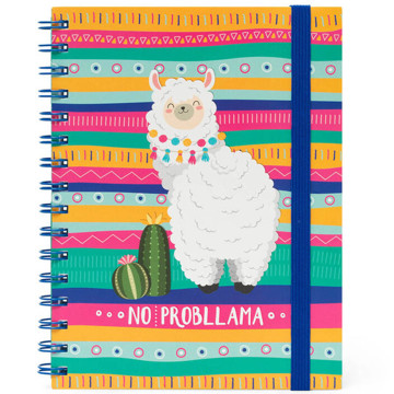 notitieboek Legami Large spiraal 160x210mm gelijnd - Llama