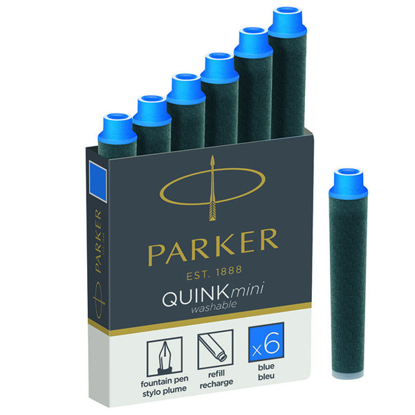 Parker inktpatronen Quink  mini blue      6stuks