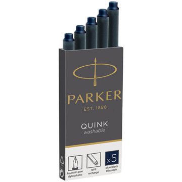 Parker inktpatronen Quink blue / black    5stuks